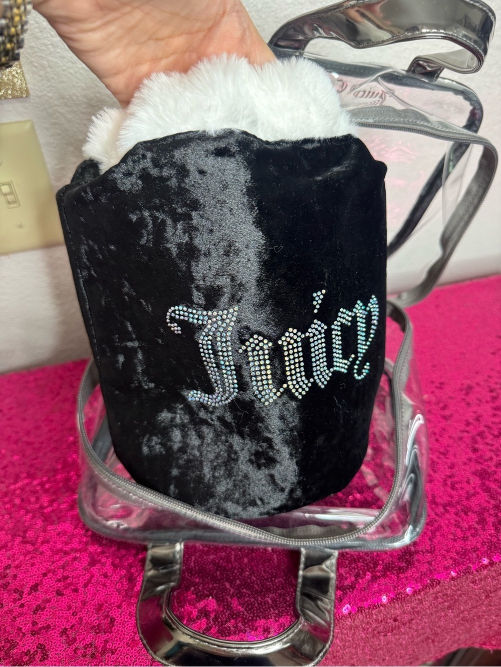 NEW w TAGS 🏷️ JUICY COUTURE 3-Piece Travel Cosmetic Bag & Toiletry Bottle Set - Picture 7 of 13